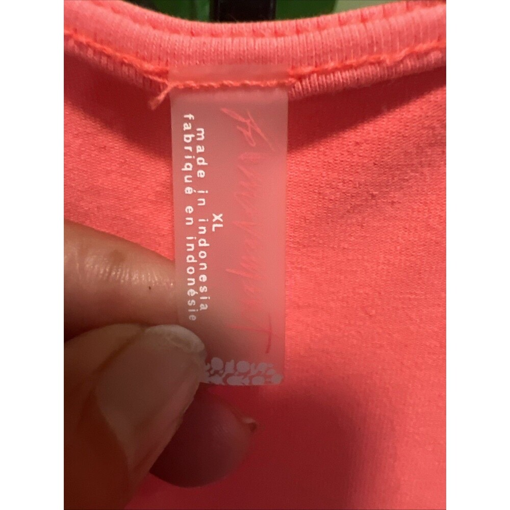 RARE!!! Free People FP Movement Utility Cargo Pocket Oversized Jumpsuit Coral XL - Picture 10 of 11